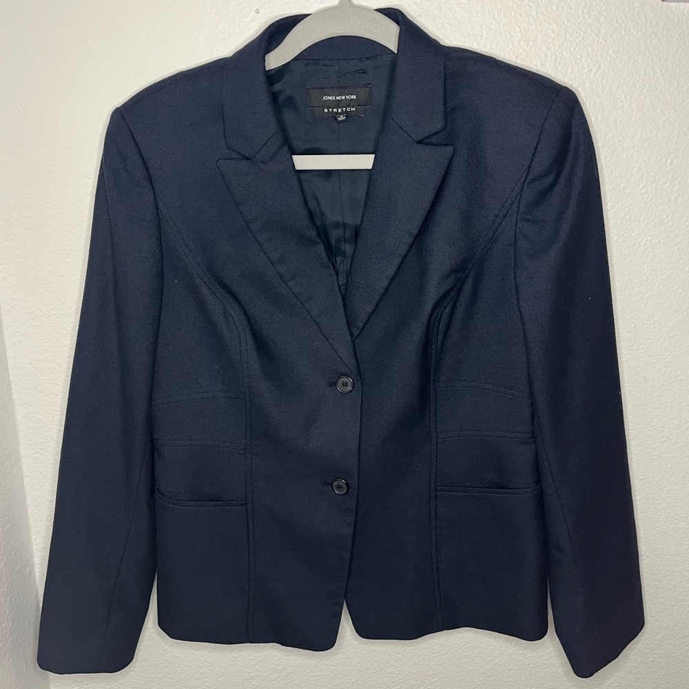 Jones New York Women’s Stretch Blue Tailored Blazer